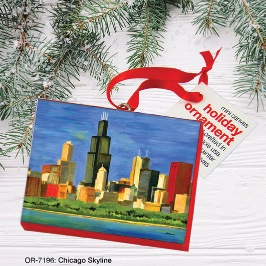 Chicago Skyline, Ornament (OR-7196), Front, printedcanvas.com