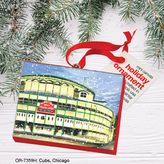Cubs, Chicago, Ornament (OR-7359H), Front, printedcanvas.com