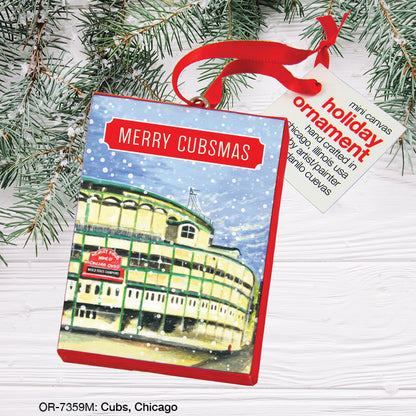 Cubs, Chicago, Ornament (OR-7359M), Front, printedcanvas.com