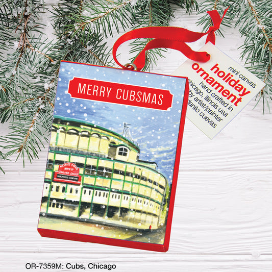 Cubs, Chicago, Ornament (OR-7359M), Front, printedcanvas.com