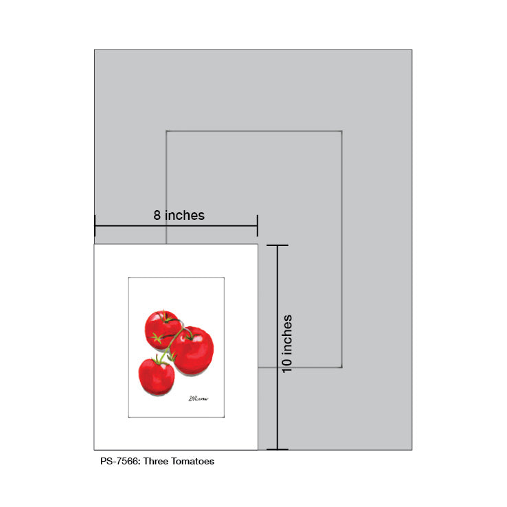 Three Tomatoes, Print (#7566) - Printed Canvas