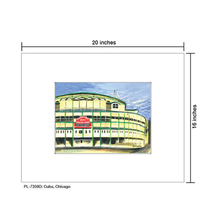 Cubs, Chicago, Print (#7359D), Printe Matted, www.printedcanvas.com