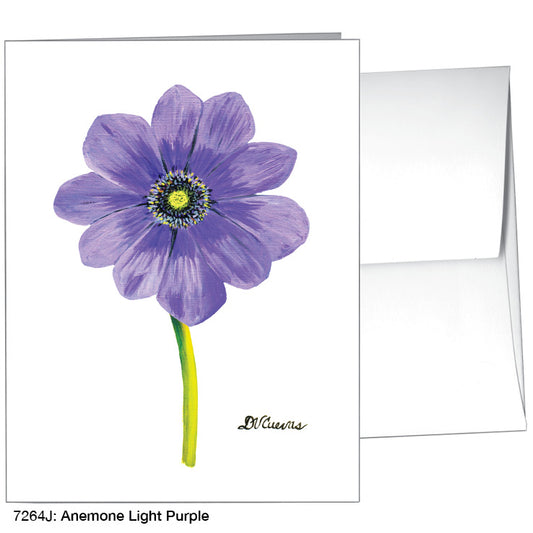 Anemone Light Purple, Greeting Card (7264J), A2 Card Front, www.printedcanvas.com