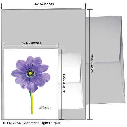 Anemone Light Purple, Greeting Card (7264J), Enclosure Card, www.printedcanvas.com