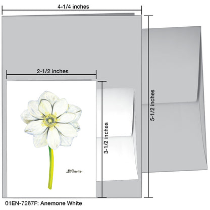 Anemone White, Greeting Card (7267F), Enclosure, printedcanvas.com