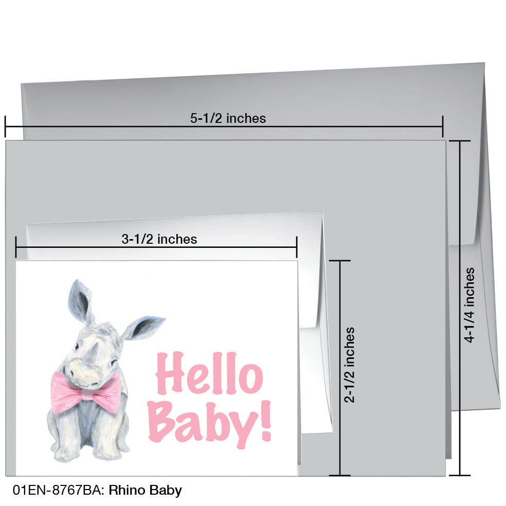 Rhino Baby, Greeting Card (8767BA), Enclosure, printedcanvas.com