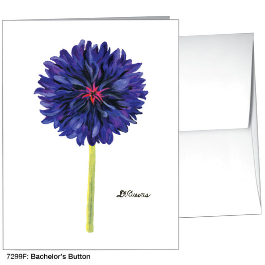 Bachelor's Button, Greeting Card (7299F), A2 Card Front, www.printedcanvas.com