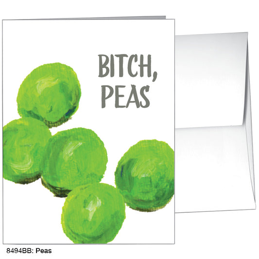 Peas, Greeting Card (8494BB), A2, printedcanvas.com
