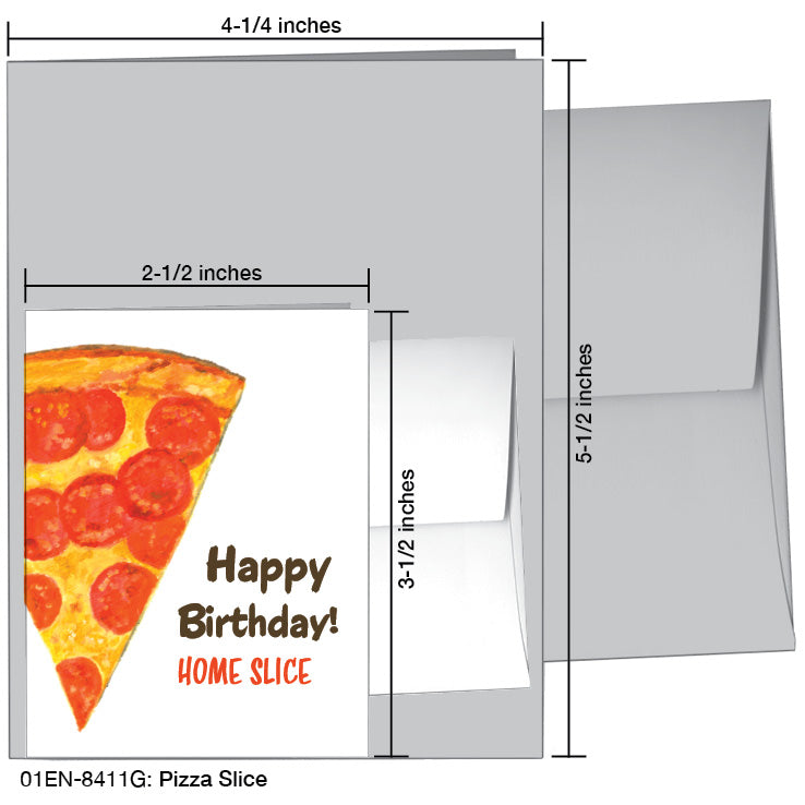 Pizza Slice, Greeting Card (8411G), Enclosure, printedcanvas.com
