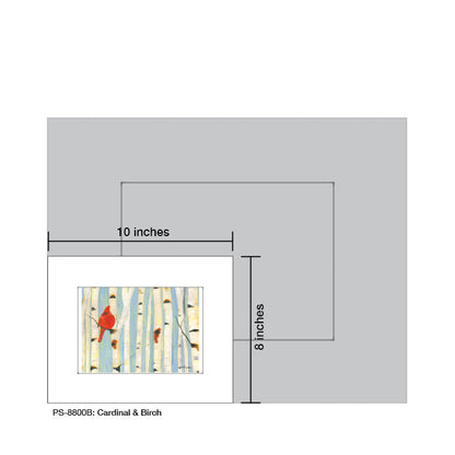 Cardinal & Birch, Print (#8800B), Print Matted, www.printedcanvas.com