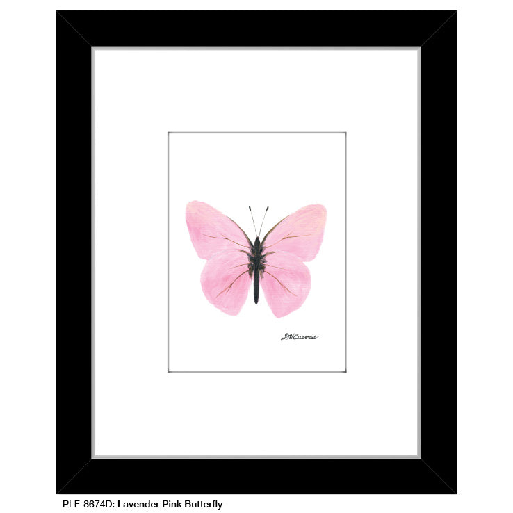 Lavender Pink Butterfly, Print (#8674D), Print Matted, www.printedcanvas.com
