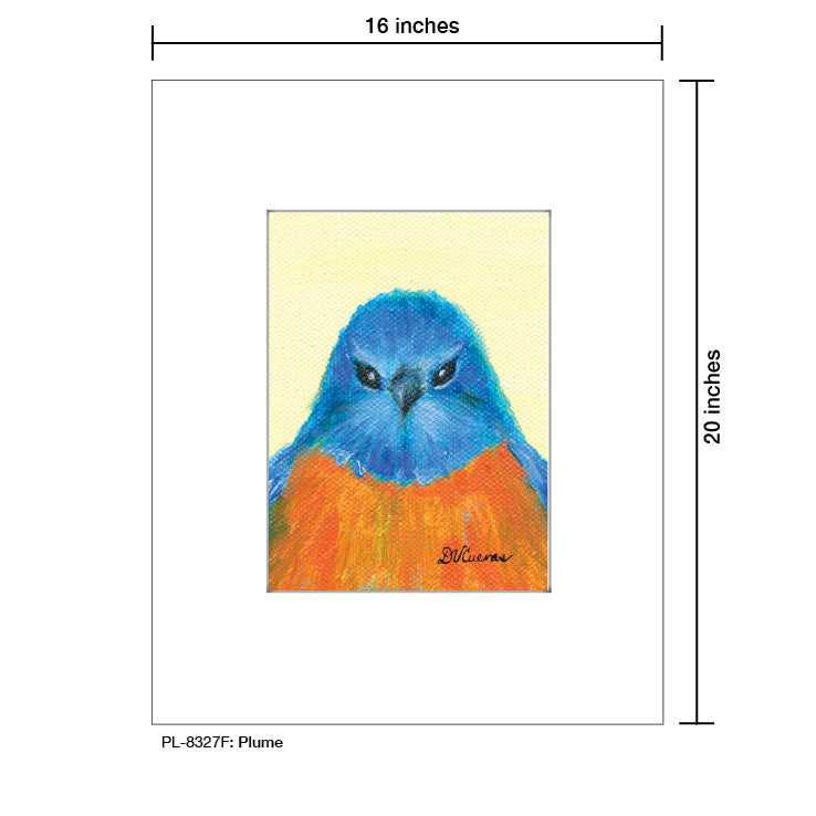 Plume, Print (#8327F), Printe Matted, www.printedcanvas.com