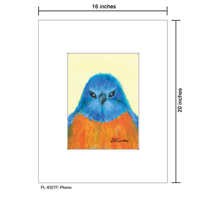 Plume, Print (#8327F), Printe Matted, www.printedcanvas.com