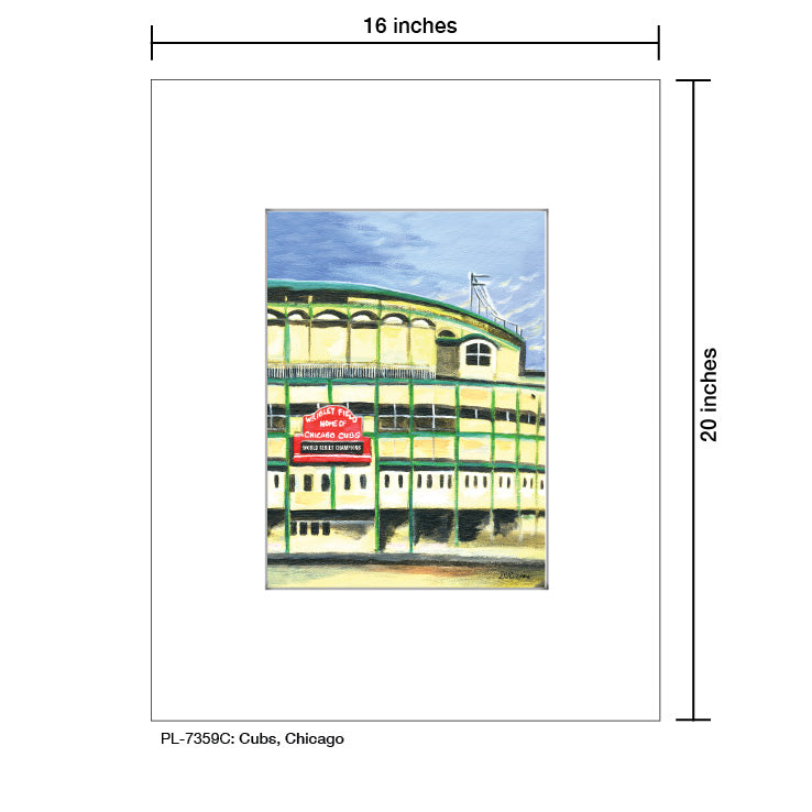 Cubs, Chicago, Print (#7359C), Printe Matted, www.printedcanvas.com