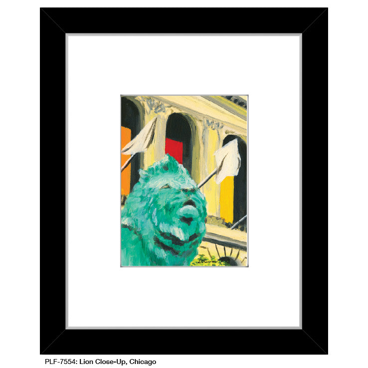 Lion, Chicago, Print (#7367AA), Print Matted, www.printedcanvas.com