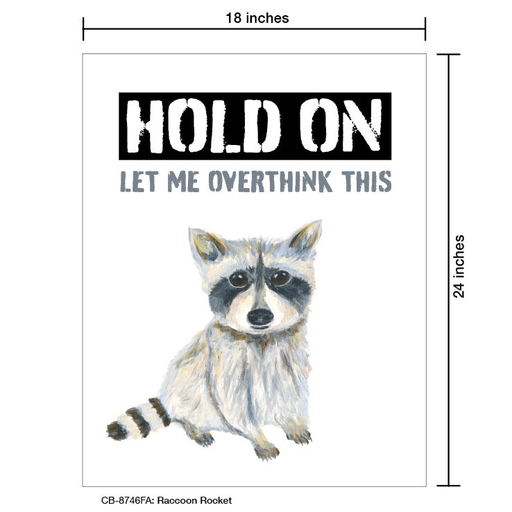 Raccoon Rocket, Card Board (8746FA), Card Board: 18x24, printedcanvas.com