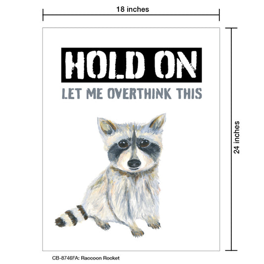 Raccoon Rocket, Card Board (8746FA), Card Board: 18x24, printedcanvas.com