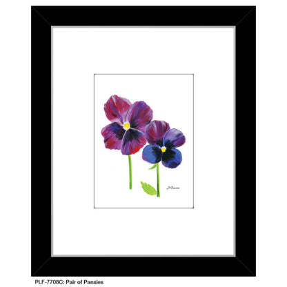 Pair of Pansies, Print (#7708C), Print Matted, www.printedcanvas.com