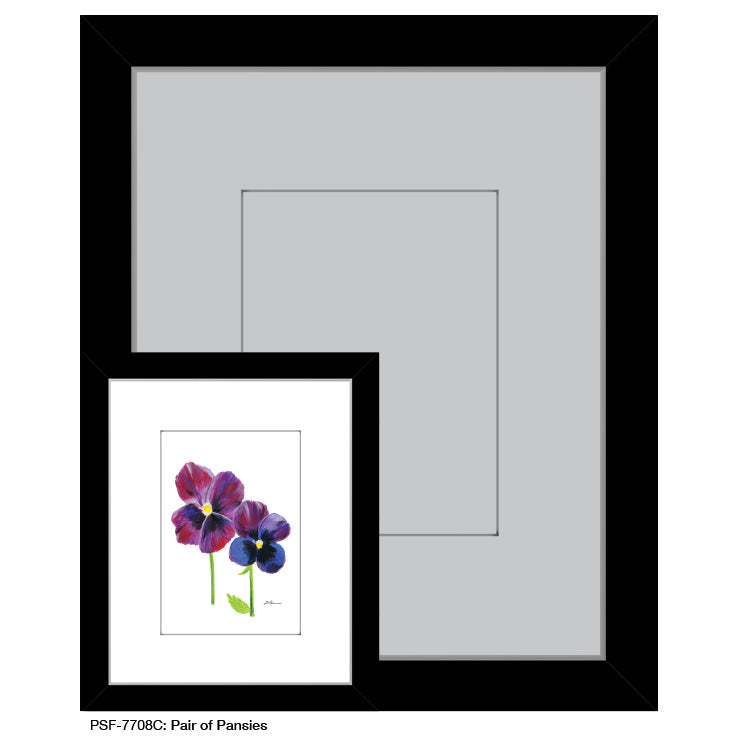 Pair of Pansies, Print (#7708C), Print Matted, www.printedcanvas.com