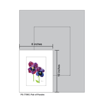 Pair of Pansies, Print (#7708C), Print Matted, www.printedcanvas.com