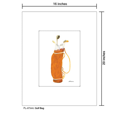 Golf Bag, Print (#8794A) - Printed Canvas