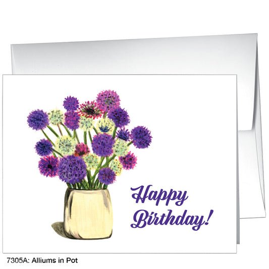 Alliums In Pot, Greeting Card (7305A), A2, printedcanvas.com