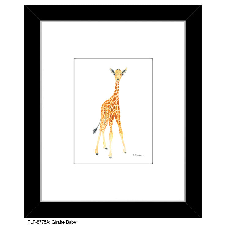 Giraffe Baby, Print (#8775A), Print Matted, www.printedcanvas.com