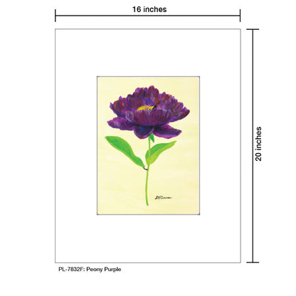Peony Purple, Print (#7832F), Printe Matted, www.printedcanvas.com
