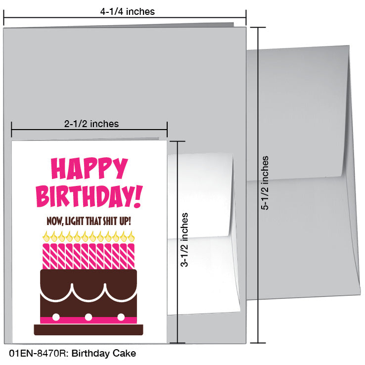 Birthday Cake, Greeting Card (8470R), Enclosure, printedcanvas.com