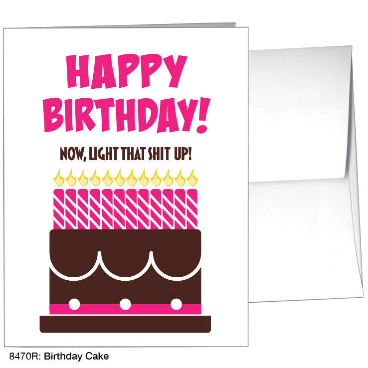 Birthday Cake, Greeting Card (8470R), A2, printedcanvas.com