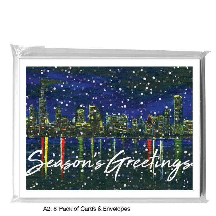 Chicago Lights, Greeting Card (7315K), 8-Pack, www.printedcanvas.com