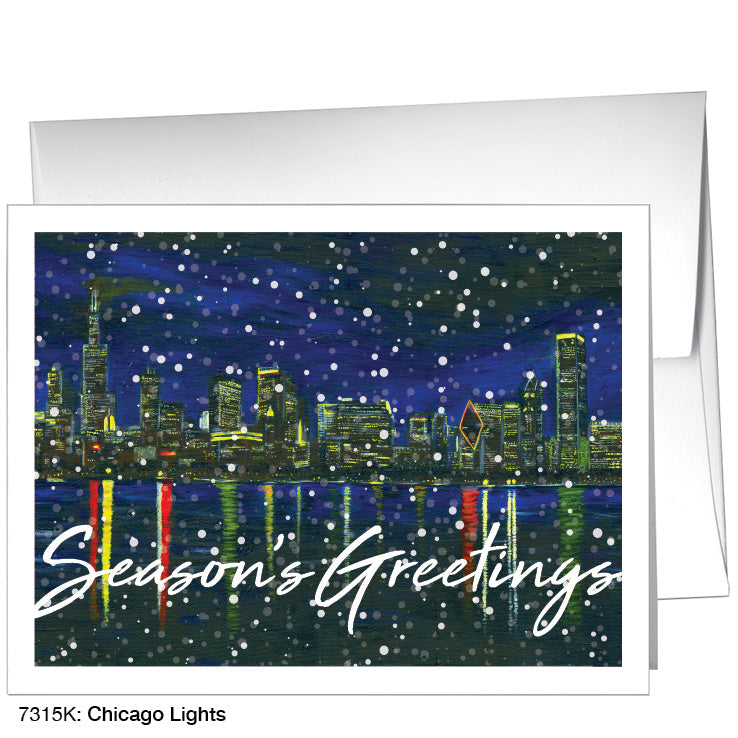 Chicago Lights, Greeting Card (#7315K), A2 Card Front, www.printedcanvas.com