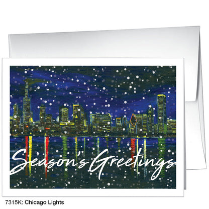 Chicago Lights, Greeting Card (#7315K), A2 Card Front, www.printedcanvas.com