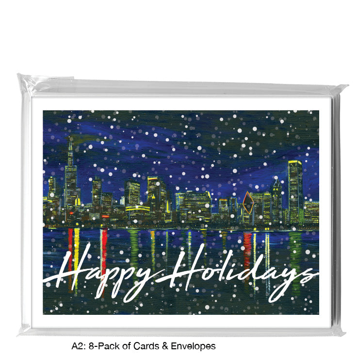 Chicago Lights, Greeting Card (7315N), 8-Pack, www.printedcanvas.com