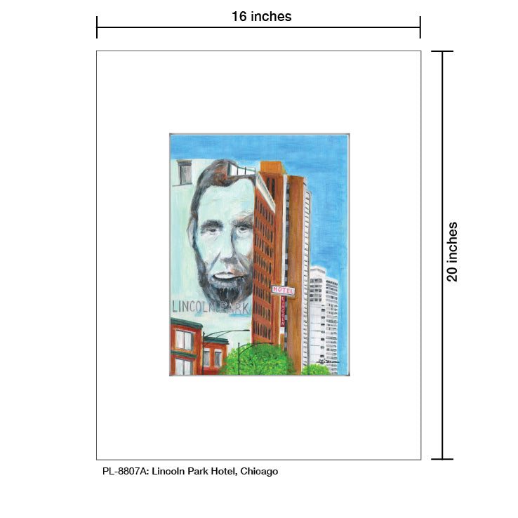 Lincoln Hotel, Chicago, Print (#8807A), Printe Matted, www.printedcanvas.com