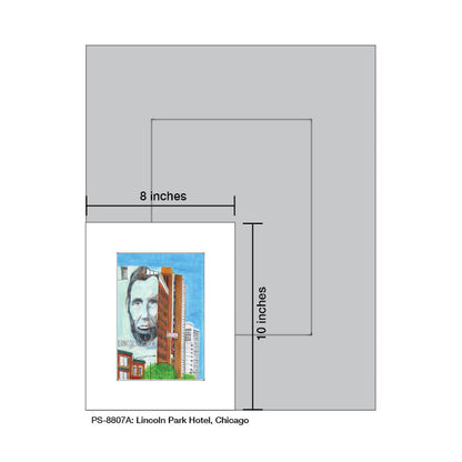 Lincoln Hotel, Chicago, Print (#8807A), Print Matted, www.printedcanvas.com