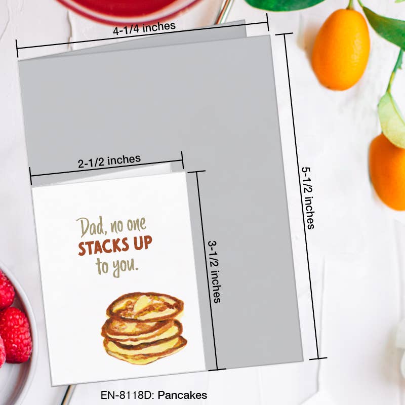 Pancakes, Greeting Card (8118D), Enclosure, www.printedcanvas.com
