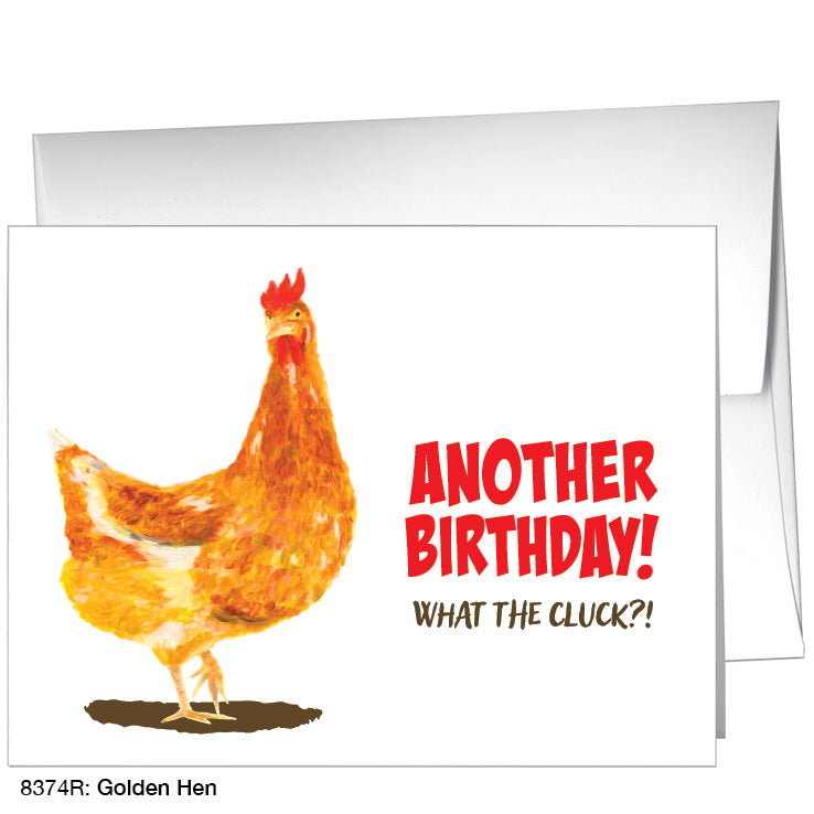 Golden Hen, Greeting Card (8374R), A2 Card, printedcanvas.com