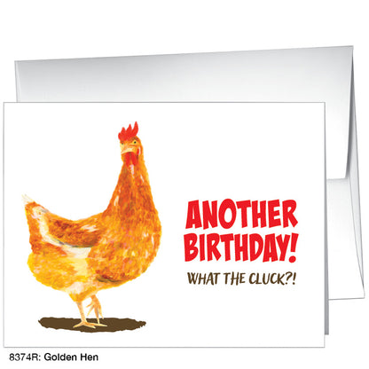 Golden Hen, Greeting Card (8374R), A2 Card, printedcanvas.com