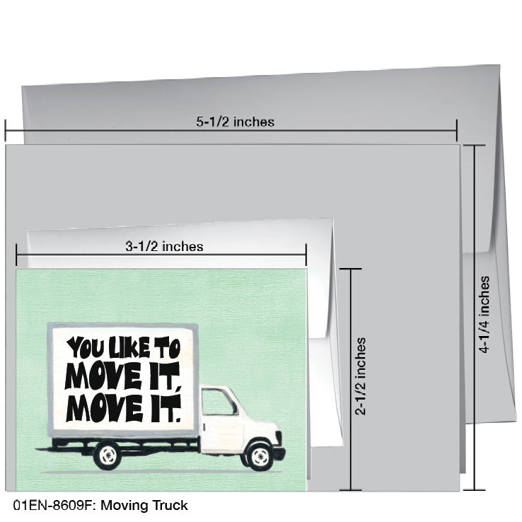 Moving Truck, Greeting Card (8609F), Enclosure Card, www.printedcanvas.com