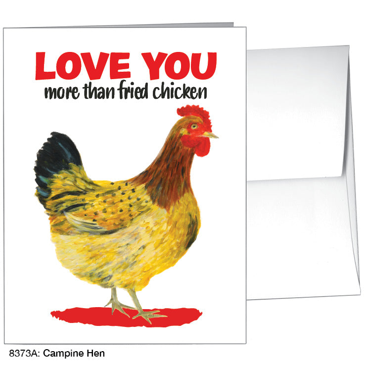 Campine Hen, Greeting Card (8373A), A2 Card, printedcanvas.com