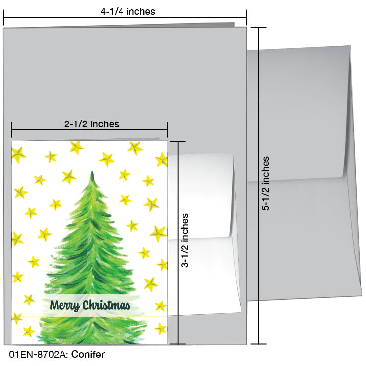 Conifer, Greeting Card (8702A), Enclosure, printedcanvas.com