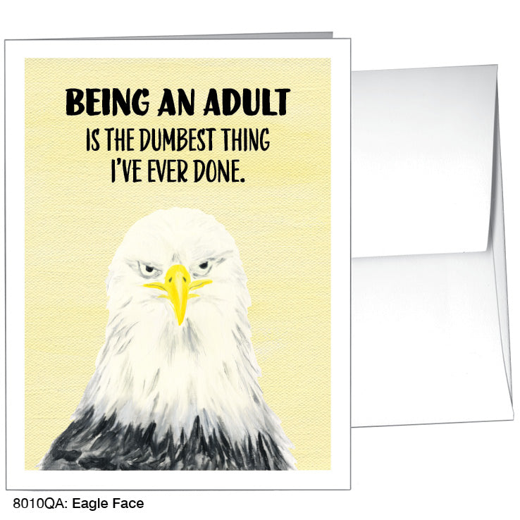 Eagle Face, Greeting Card (8010QA), A2, printedcanvas.com