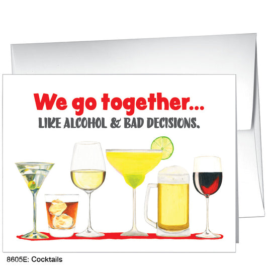 Cocktails, Greeting Card (8605E), A2, printedcanvas.com