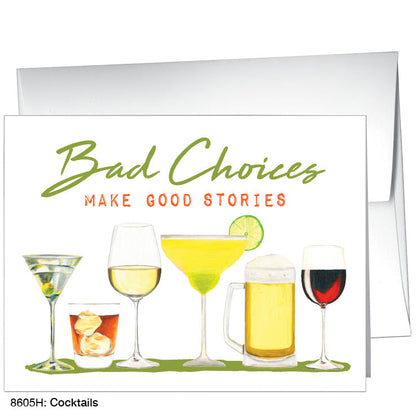 Cocktails, Greeting Card (8605H), A2 Card, www.printedcanvas.com