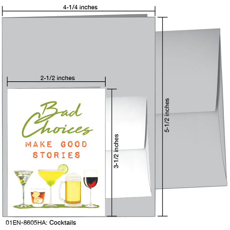 Cocktails, Greeting Card (8605HA), Enclosure, printedcanvas.com