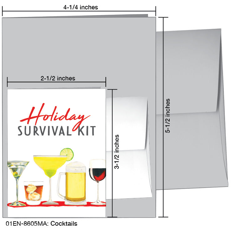 Cocktails, Greeting Card (8605MA), Enclosure, printedcanvas.com