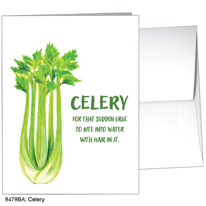 Celery, Greeting Card (8479BA), A2 Card Front, www.printedcanvas.com