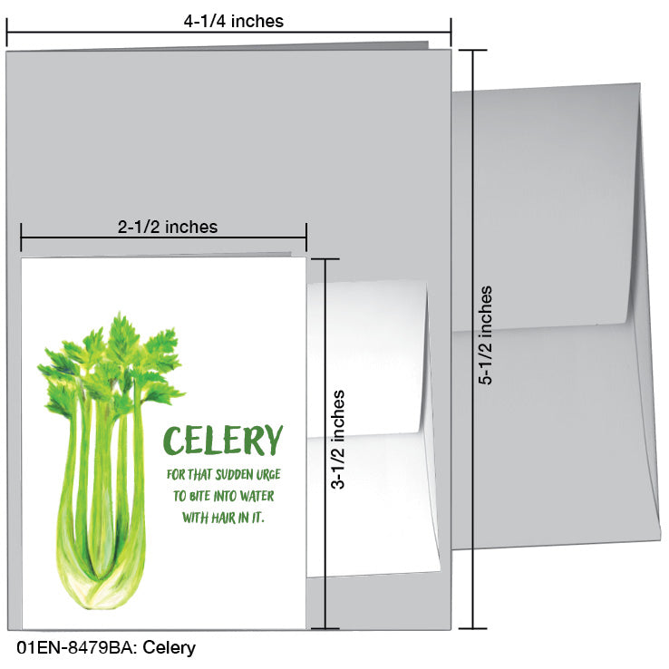 Celery, Greeting Card (8479BA), Enclosure, printedcanvas.com
