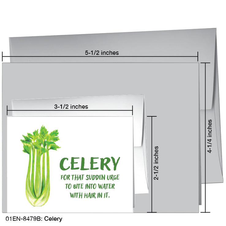 Celery, Greeting Card (8479B), Enclosure, printedcanvas.com
